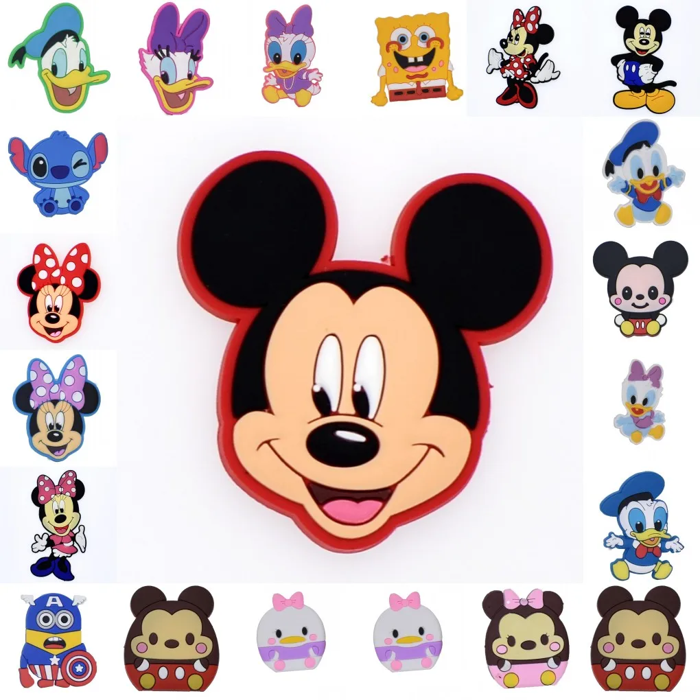 

Souvenir Gift 1PCS European HOT Cartoon Mouse/Duck Soft PVC Fridge Magnets Size 5cm Single Package in Polybag