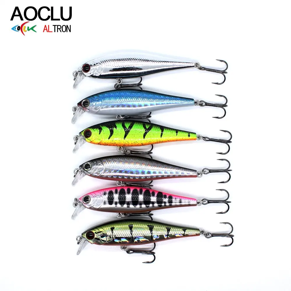 AOCLU wobbler Jerkbait 6 видов цветов 5 см г жесткая Приманка Minnow Crank рыболовные приманки Bass