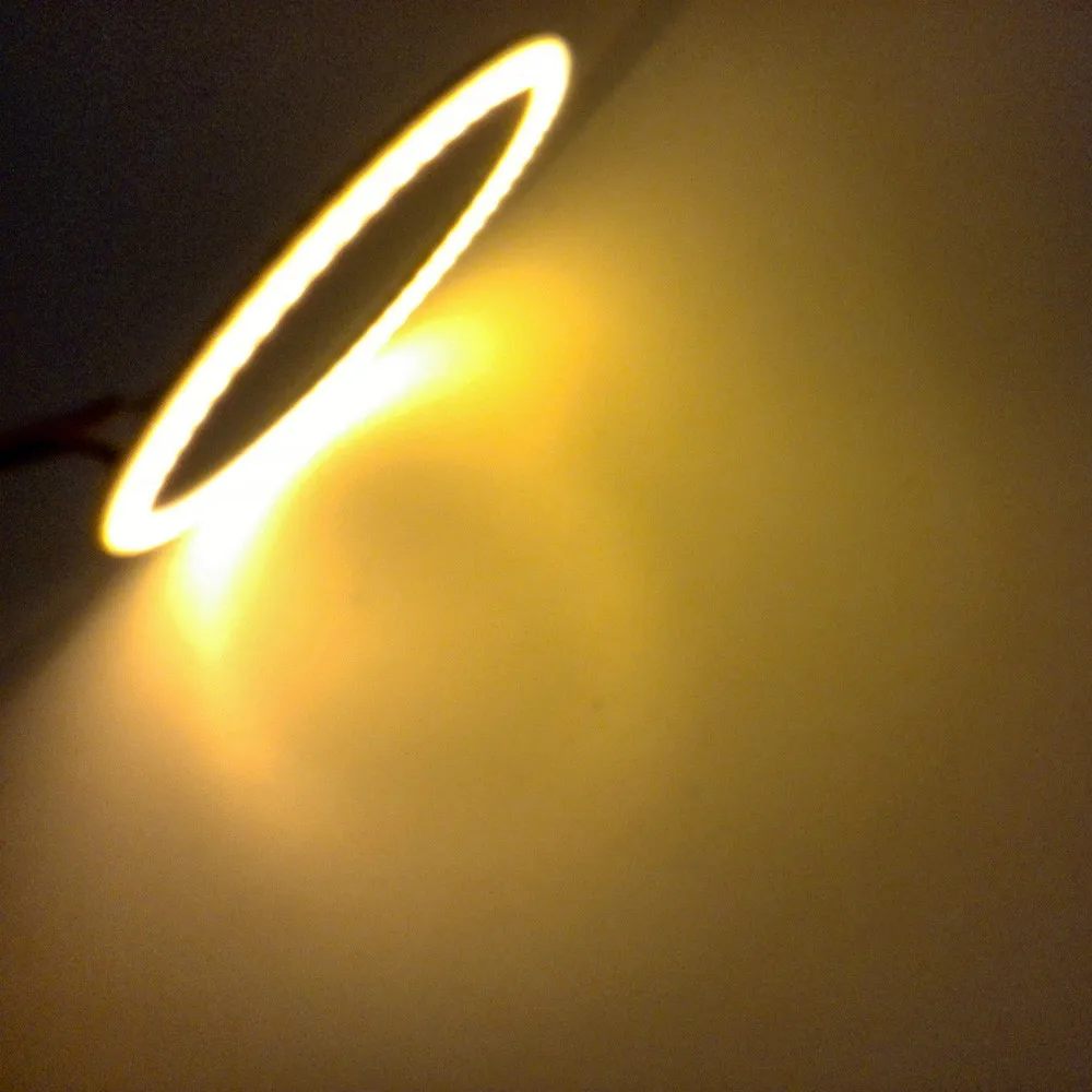 CARPRIE фары лампы 2шт белый 60 мм COB светодиодный ангельские глазки фары Halo Предупреждение ющие лампы с крышкой zz0205
