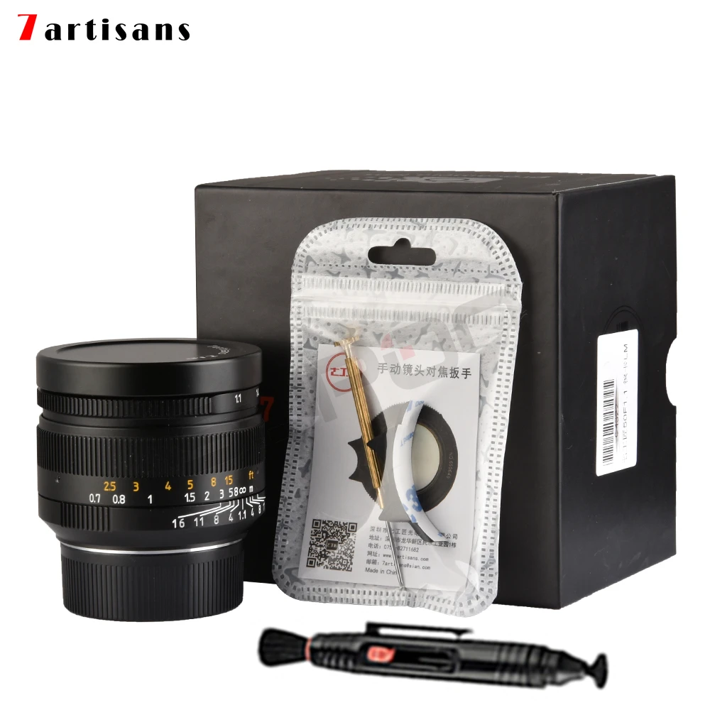 7artisans 50 мм f1.1 Большая диафрагма как prime paraxial M объектив Кабриолет E байонет для
