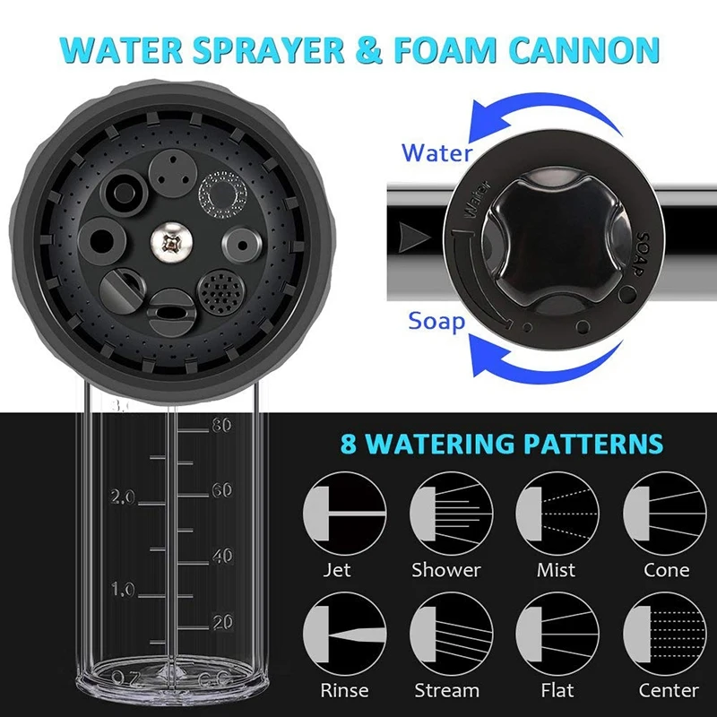 Садовый Многофункциональный опрыскиватель для автомойки высокого давления автоматический Пенообразователь для волос сопло автомойки