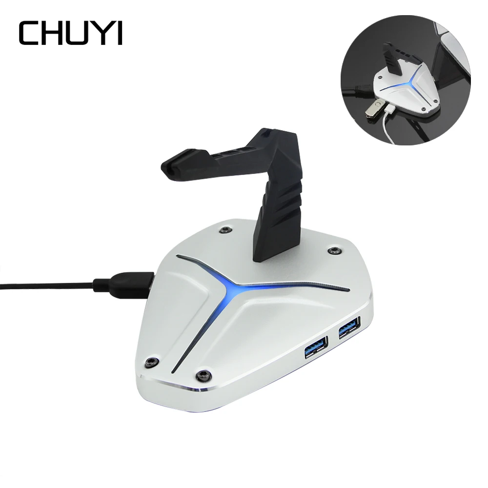 

4 Port USB 3.0 HUB With Mouse Bungee Colorful Backlight USB Splitter Adapter With Micro USB Charging Port For Laptop Accessories
