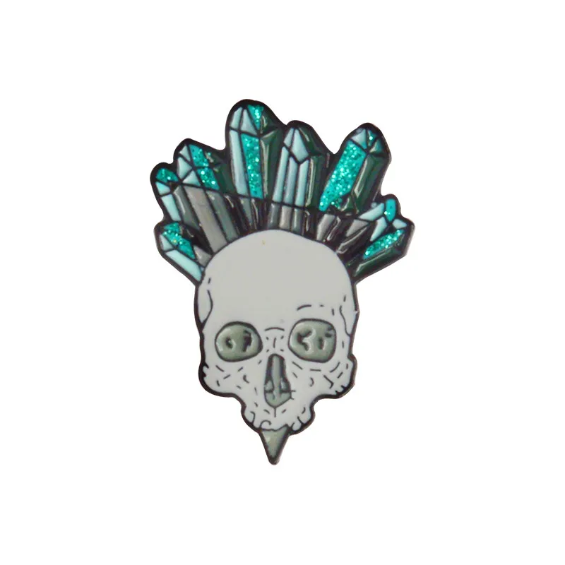 Punk Calavera y Huesos cruzados Joyería Plata Broche Pin Insignia Trabajo Lote x10 PVP £ 5.99