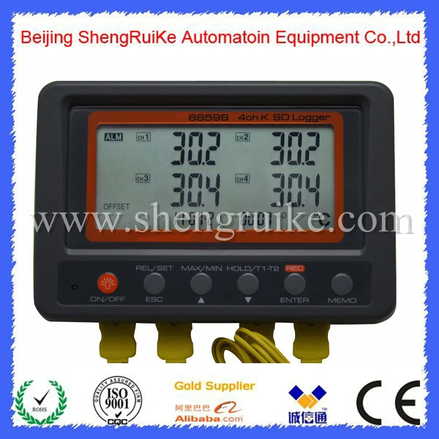 Multi channel Digital Thermometer 4 Channel K Type Thermocouple