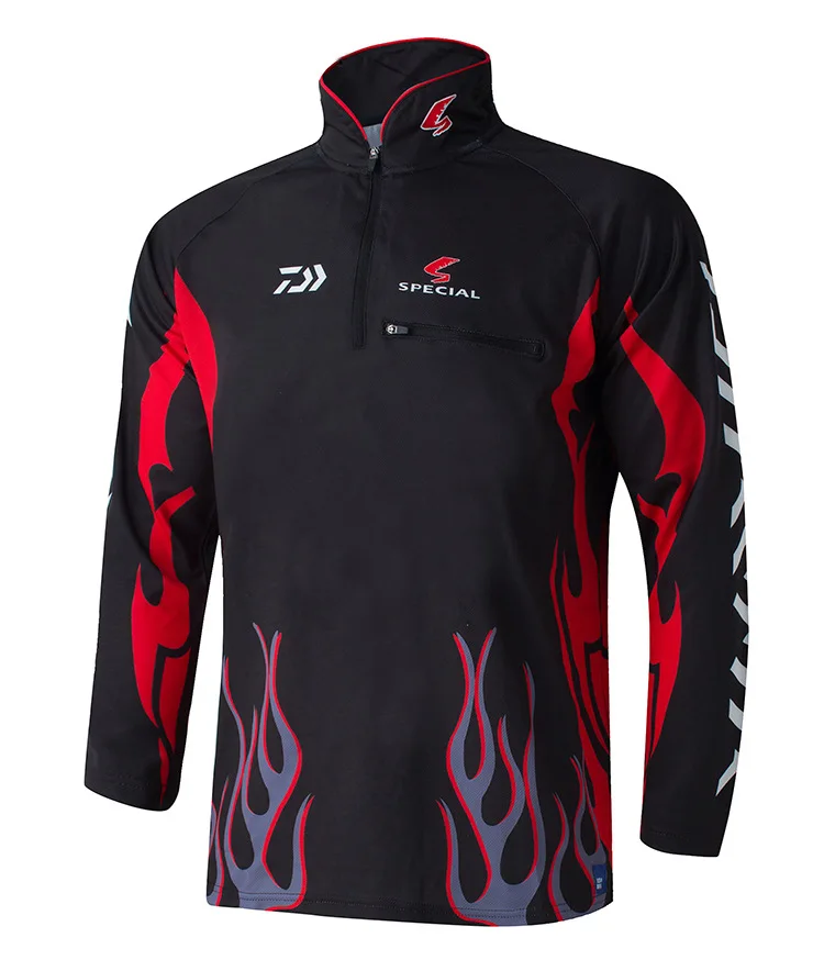 

New 2018 Brand Dawa Men Fishing Clothing UV Protection Moisture Wicking Breathable Fishing Clothes Long Sleeve Fishing Shirt