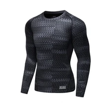 3 шт мужской костюм компрессионный фитнес-наборы дышащая рубашка с длинным рукавом Брюки Черный спортивный костюм футболка с длинным рукавом+ колготки