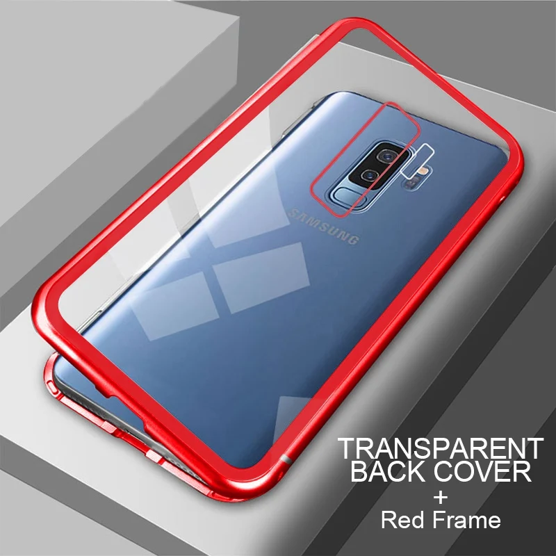 Artisome Magnetic Adsorption Case For Samsung Galaxy S9 S8 Plus Case For Samsung Note 8 Magnet Metal Tempered Glass Back Cover   (22)