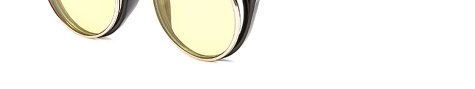 Женские солнцезащитные очки в стиле стимпанк Для мужчин ретро-очки круглые очки флип Очки шов панк винтажные клипсы на Óculos de sol