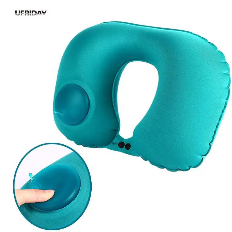 UFRIDAY Neck Travel Pillow Press Type Automatic Inflatable U shaped