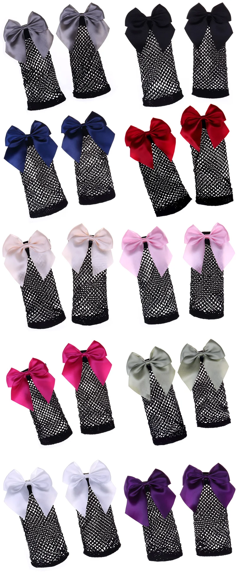 knee socks Chic Streetwear Women's Harajuku Black Breathable Bow knot Fishnet Socks.Sexy Hollow out Mesh Nets Socks Ladies Girl's Bow Sox walking socks womens