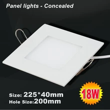 Высокое качество люменов 18 Вт светодиодные панели, круглые квадратные встраиваемые потолочные светильники, Ac85-265v лампы верхнего света