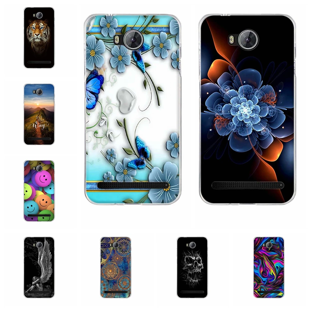 

For Huawei Y3 II Phone Case Ultra-slim Soft TPU Silicone For Huawei Y3 2 Cover Floral Patterned For Huawei Honor Bee 2 Funda Bag