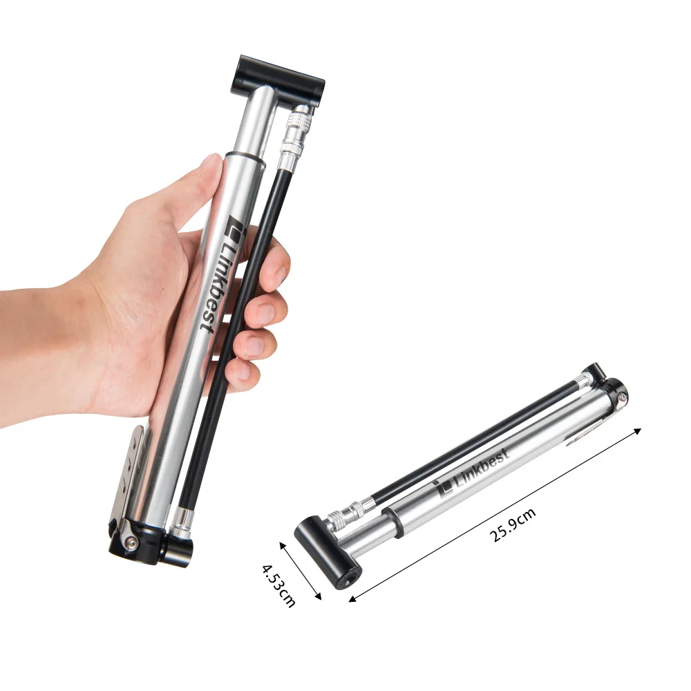 Миниатюрный напольный велосипедный насос Linkbest надувная шина 160 PSI надежный