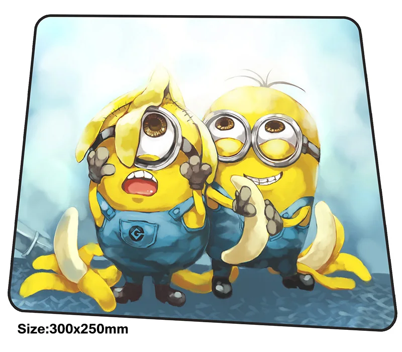 Коврик для мыши с миньонами, 300x250 мм, лучший игровой коврик для мыши, геймер, Большие персонализированные коврики для мыши, красивый, пластиковый коврик