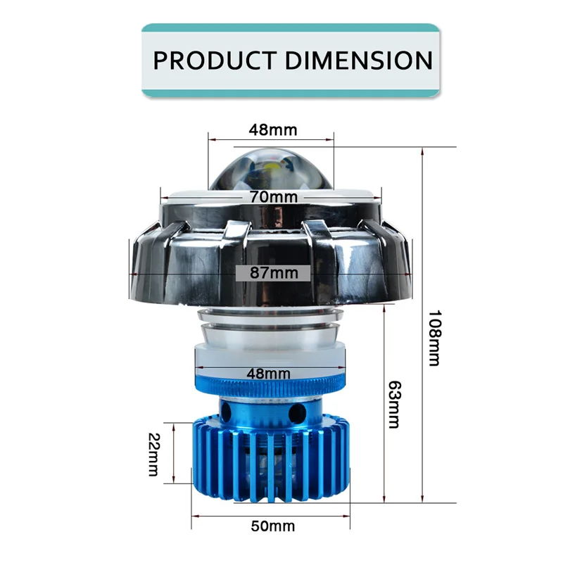 Высококачественный биксеноновый светодиодный проектор для мотоцикла, дальний и ближний свет, синий+ белый ореол, кольцо+ красный дьявольский глаз, стиль мотоцикла