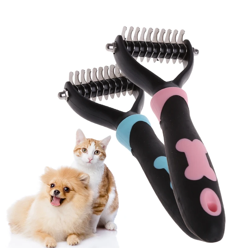 

Dog Pet Brush Dematting Grooming Deshedding Tool Trimmer Comb Rake 10/13/18 Blades