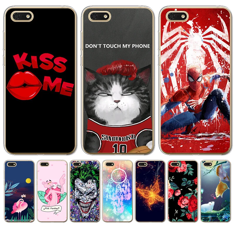 Для Huawei Nova 3i Y5 II Y6 Y3 2017 2018 Prime чехол для Joker Flamingo don't touch my phone Spiderman coque etui funda |