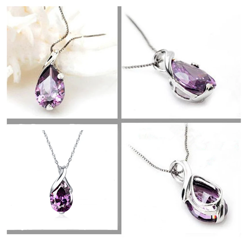 Подвеска в виде слезы модные женские модели серебристого цвета каплевидный