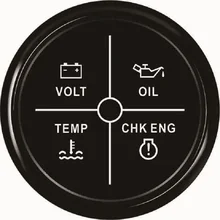ELING " 4 Светодиодный индикатор тревоги 9~ 32 в вольт/Температура масла/воды/проверка двигателя 4 Светодиодный индикатор сигнала тревоги датчик подходит для автомобиля лодки с подсветкой