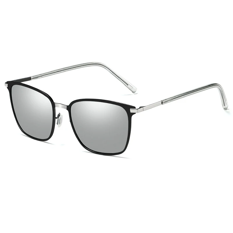 SIMPRECT Мужские квадратные солнцезащитные очки поляризованные UV400 высокое качество Для женщин солнцезащитные очки металлический Драйвер Зеркало Ретро люнет De Soleil Homme - Цвет линз: SILVER MERCURY