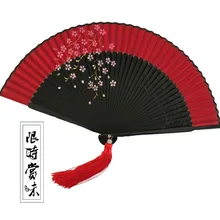 Восточно-Азиатский японский стиль женские фанаты аниме Вишневый цветок волна Складной вентилятор