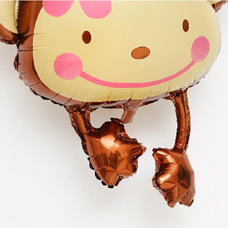 Lovely flower monkey Aluminum foil balloons inflatable balloon birthday party decorations kids toys Animal zoo festa ballons 1pc (1)