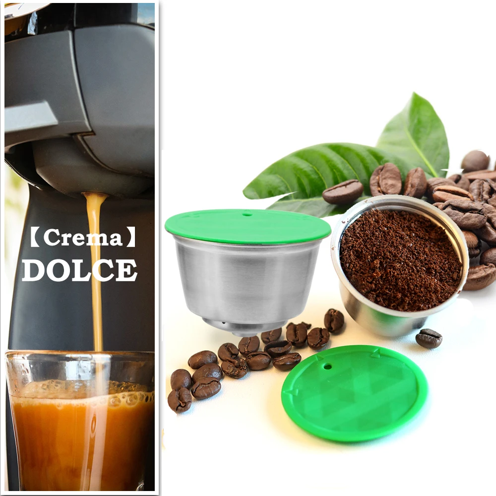 

1/2/3PCS STAINLESS STEEL Reusable Dolce Gusto Capsule Compatible Nescafe Coffee Machine Refillable Dolci Gusto Capsule Filters