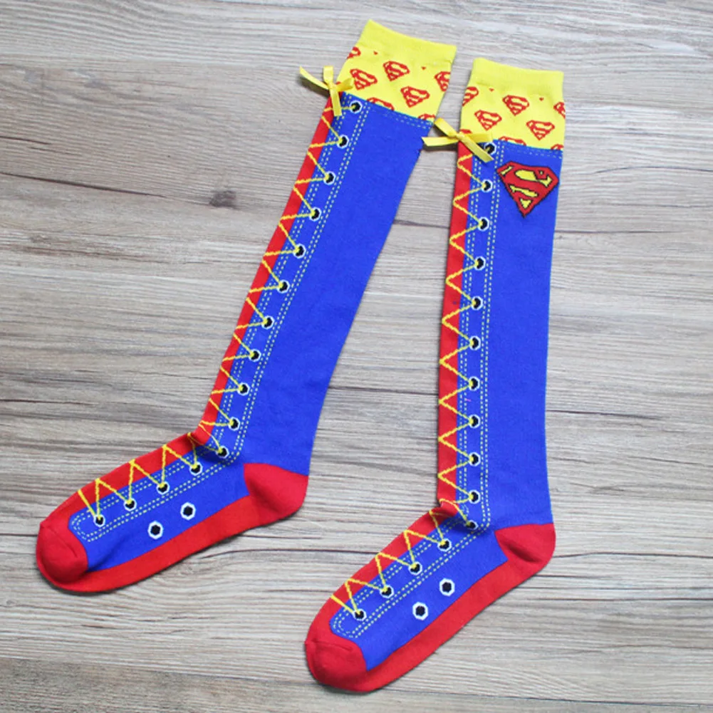 Spring Autumn Big boy/girls knee high long socks Cartoon characters