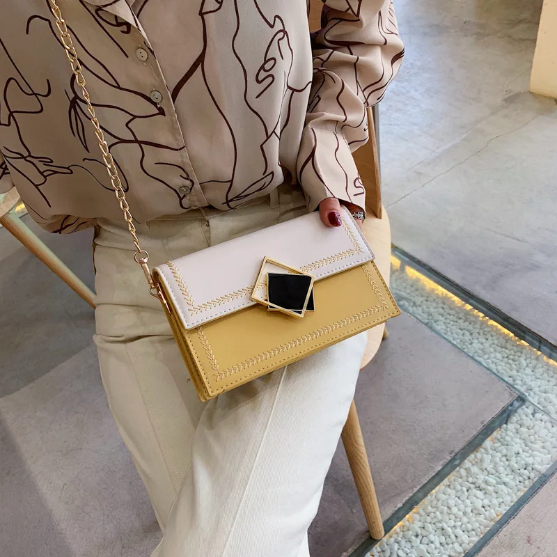 Специальный дизайн, сумки через плечо с пряжкой для женщин, маленькая сумка через плечо из искусственной кожи, женские сумки на цепочке и кошельки