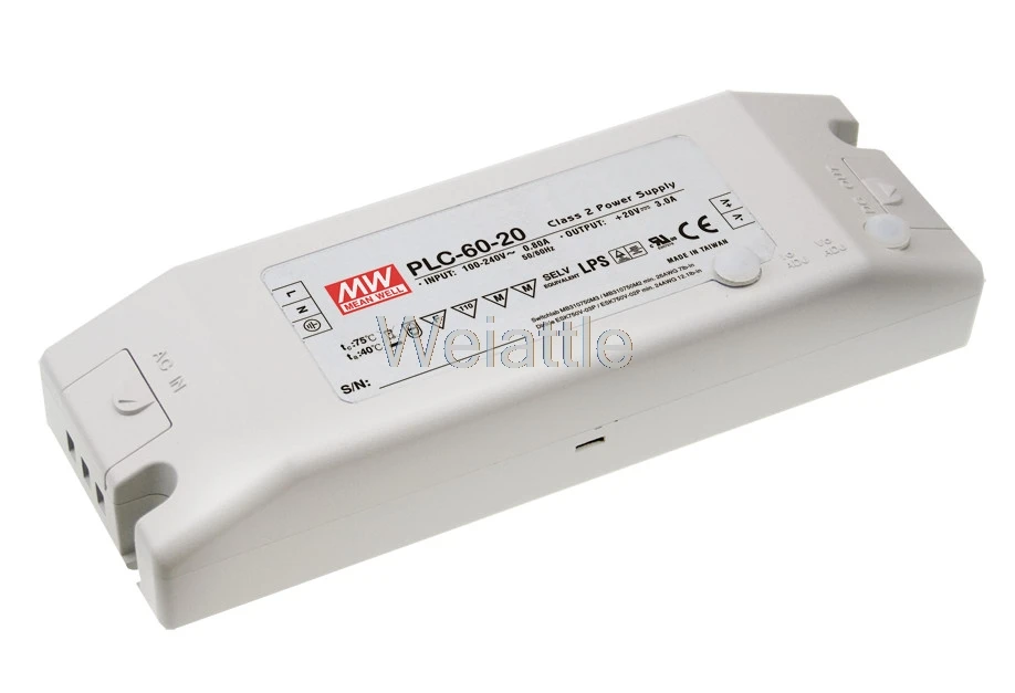Бренд MEAN WELL представляет оригинальный PLC-60-15 15V 4A meanwell PLC-60 60W один Выход