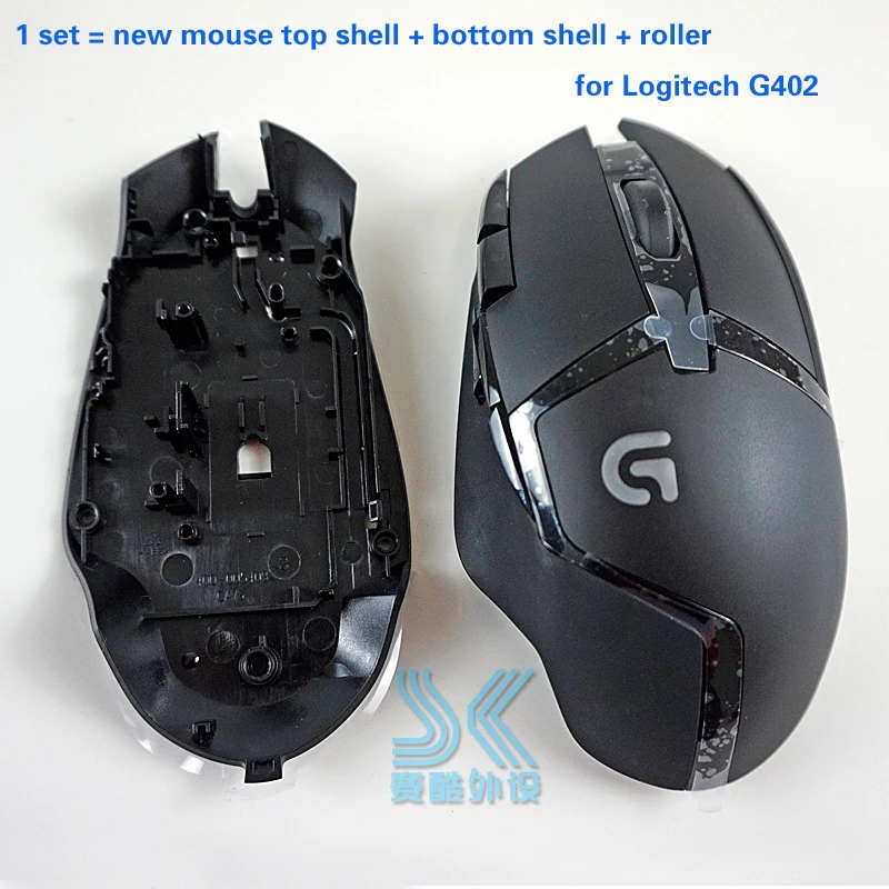 new original mouse shell for logitech G402 genuine mouse top bottom shell roller wheel black 1set accessory mouse cover housing