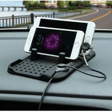 Авто-Стайлинг автомобильного навигатора Мобильного Телефона Противоскользящий коврик USB Зарядное устройство для Benz w204 w211 gla usb w213 часы cls350 аксессуары