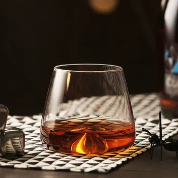 

6 Pcs Swirl Whiskey Ice Cube Rock Glass Tasteful Brandy Snifter Barley-bree XO Chivas Beer Red Wine Whisky Drinking Glass Cup