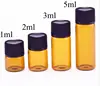 100 шт., флакон для эфирного масла из янтарного стекла, 1 мл/2 мл/3 мл/5 мл ► Фото 2/6