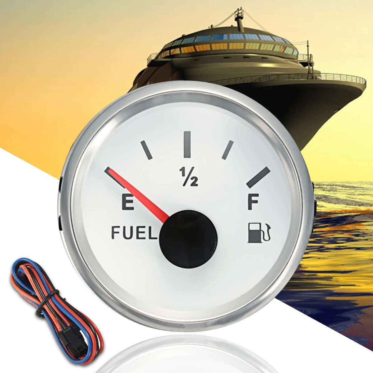 

Car Gauge 52mm Oil Gauge Marine Fuel Gauge Boat Truck Oil Tank Level Indicator DC 932V 240-33ohms Boat Accessories