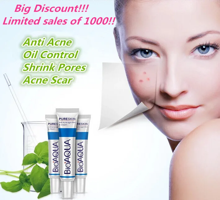 2PCS Skin Care Brand Bioaqua Face Acne Treatment Acne ...