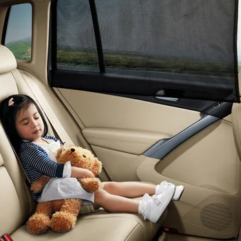 

Car side window mesh magnet sunshade Car window sunscreen heat shield Magnetic car retractable sunshade
