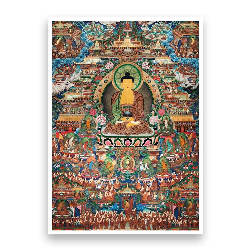 Cjtang шелковое печатное искусство Thangka тибетская вышивка Будда Юго Восточная Азия