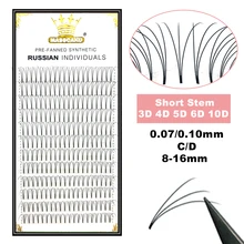 MASSCAKU предварительно изготовленные широкие вентиляторы 3d/4d/5d/6d/10d русский объем наращивание ресниц термоклееные предварительно обнаженные ресницы норковые поставки