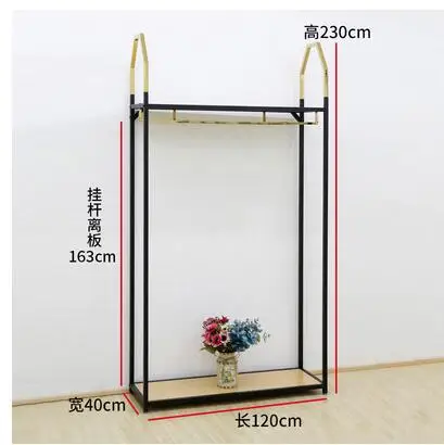 Витрина для магазина модной одежды женский магазин одежды подвесные полки для одежды от пола до потолка настенный комбинированный дисплей - Цвет: 120cm