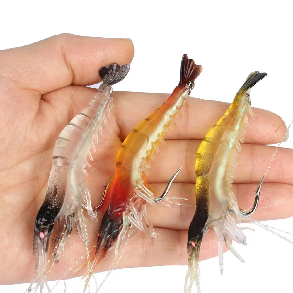 Shrimp Prawn Lure Bass Coarse Sea River Fishing Tackle Cod Mackerel Salmon Bait