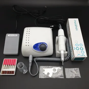 

35K RPM Electric Manicure Drill STRONG 210 Micro Motor+SDE-H20N Handpiece Set Manicure Pedicure Nail File Bit Nail Art Equipment