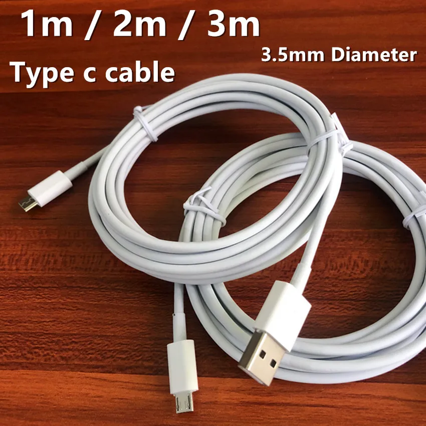 

Original High Quality 1m/3ft 2m/6ft 3m/9ft OD: 3.5MM type c USB Charger Cable Data Sync charging cable for Samsung s8 s9 s10