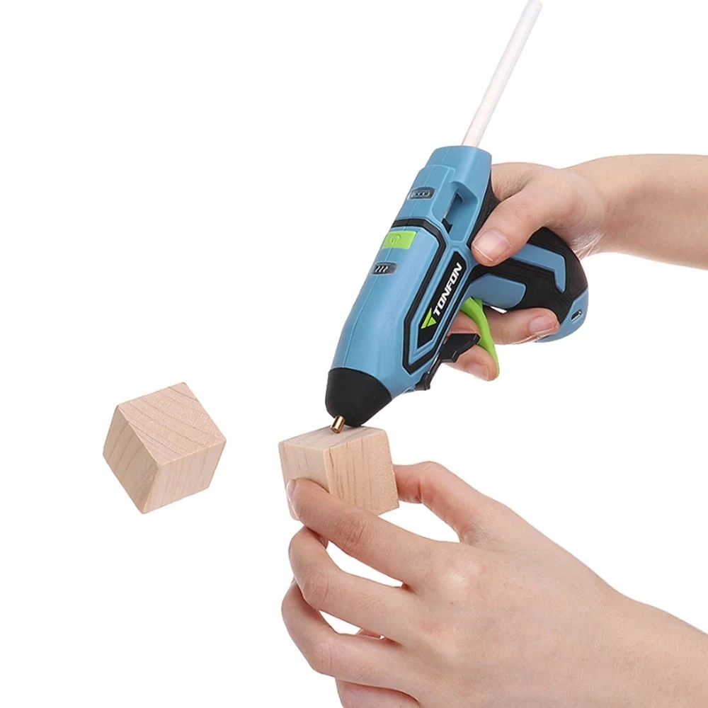XIAOMI Tonfon Original 3.6V Cordless Hot Glue Guns USB Rechargable Melt Glue Guns Kits with 10 Glue Sticks (2)