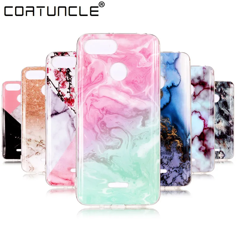 

Redmi 6A Case on sFor Coque Xiaomi Redmi 6 Case Silicone soft TPU For Fundas Xiaomi Redmi 6A Cover Marble Stone Phone Cases