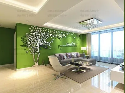 1 шт. креативная текстура 3D акриловое дерево ТВ установка Наклейка на стену гостиная деревья для стен наклейки тепло домашний декор наклейка на стену