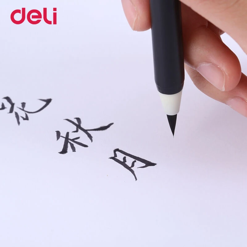 Deli оптовая продажа Мягкие кисти ручка для каллиграфии письма непосредственно