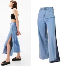 Уличная Flare брюки джинсы Для женщин мама Модные Узкие бойфренд Высокая талия джинсы плюс Размеры