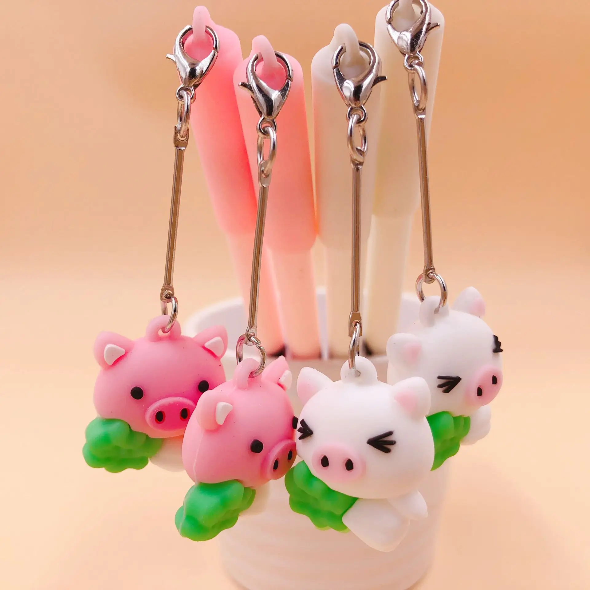 

1pcs Gel Pens Piglet pendant black colored kawaii gift gel-ink pens pens for writing Cute stationery office school supplies