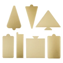 100 шт./компл. Золотой коврик для Мусса нижние пены торт база Панели Бумага плата Multi Форма десерт поднос для торта украшения инструменты для выпечки